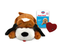 Snuggle Puppy ™ Dog Toy With Heart Beat and Heat Pad (Brown and White)