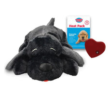 Snuggle Puppy ™ Dog Toy With Heart Beat and Heat Pad (Black)
