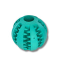Close-up of the K9 Dental Bounce Treat Ball showing its textured surface and treat dispensing feature, ideal for cleaning teeth and gums