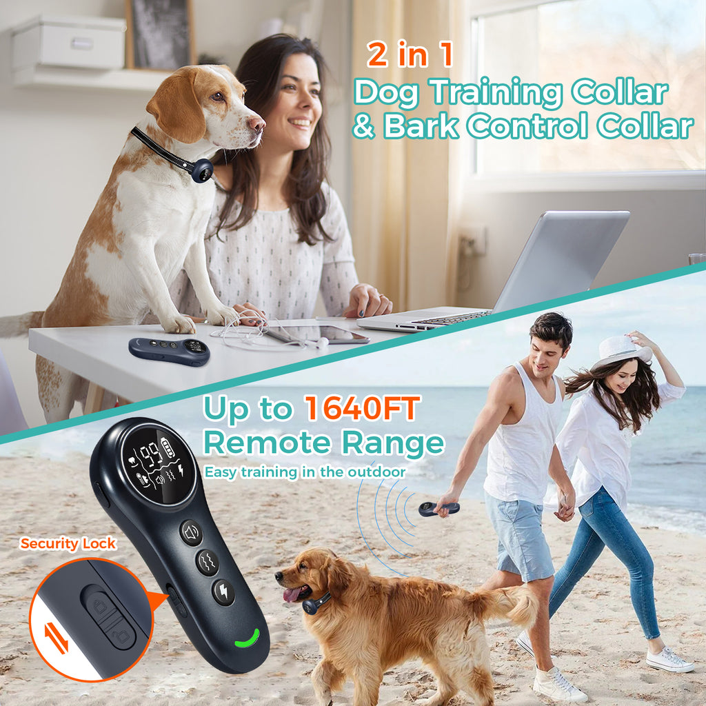 Houndware 2in1 Pro AntiBark & Remote Training Collar eDog AU