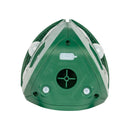 Green 360° ultrasonic animal deterrent, solar-powered for outdoor use