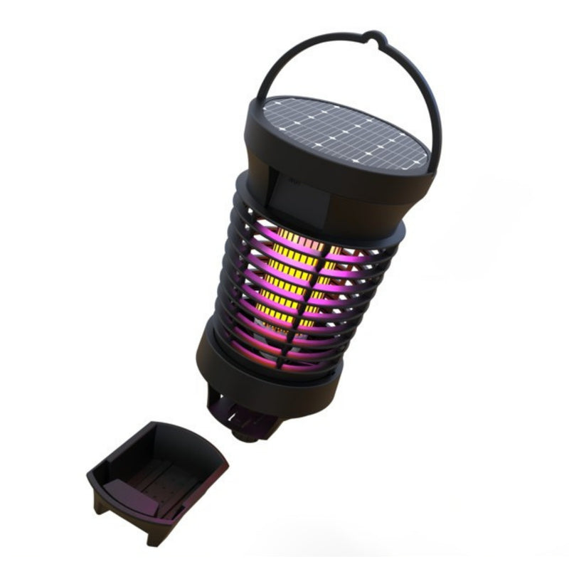 Indoor & Outdoor Insect Killer Torch with Electric Grid with Solar Panel 30-50 m2