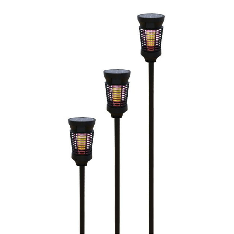 PestGuard Indoor & Outdoor Insect Killer Torch with Electric Grid with Solar Panel 30-50 m2