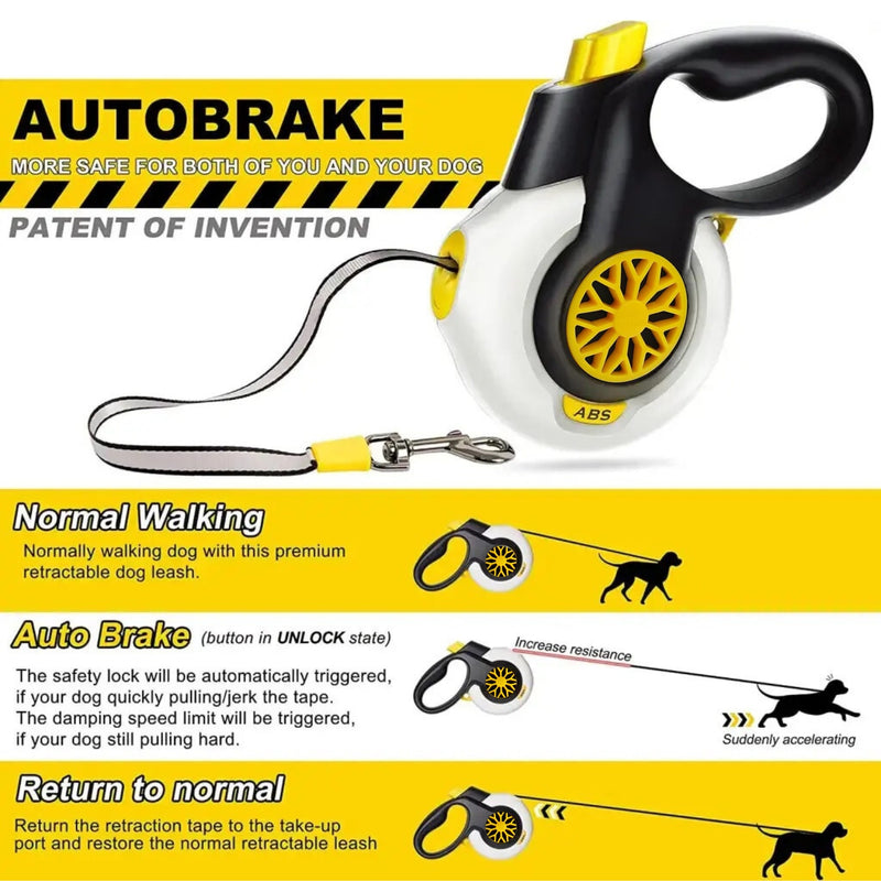 Barktec Anti-pulling ABS Autobrake Dog Leash (5-50kg)