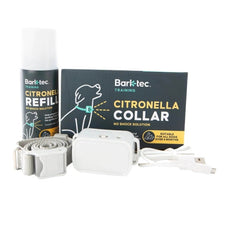 Barktec Rechargeable Sound &Citronella Spray Bark Collar with Refill