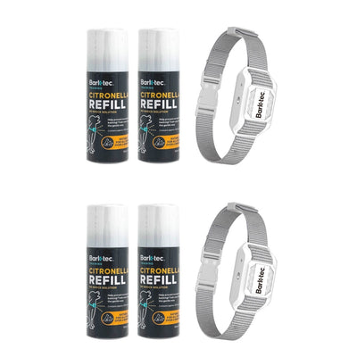 Barktec Rechargeable Sound & Citronella Spray Collar for 2 Dogs