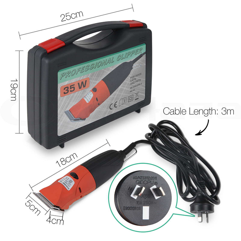 35W Pet Grooming Dog Clipper with Adjustable Blades (Two Blades)