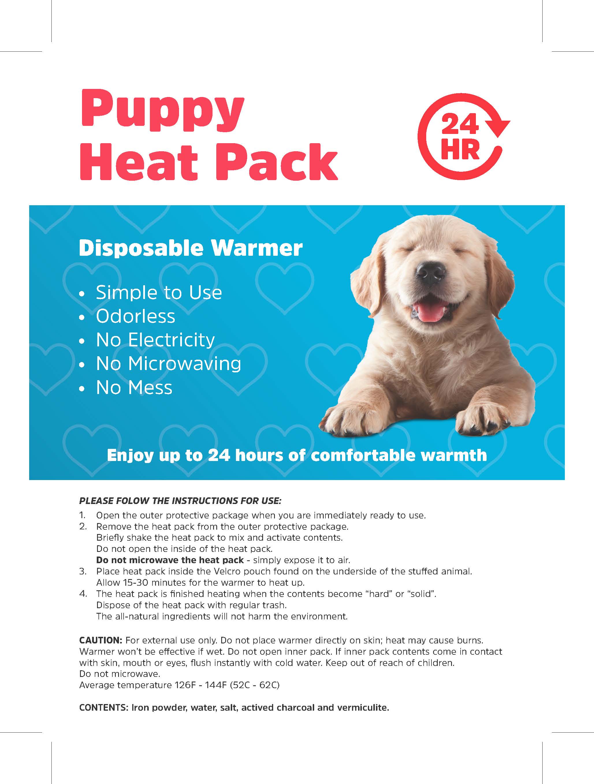 Snuggle Puppy Dog Toy Replacement Heat Pads- Pack
