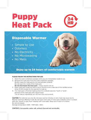 Snuggle Puppy Dog Toy Replacement Heat Pads 5 Pack