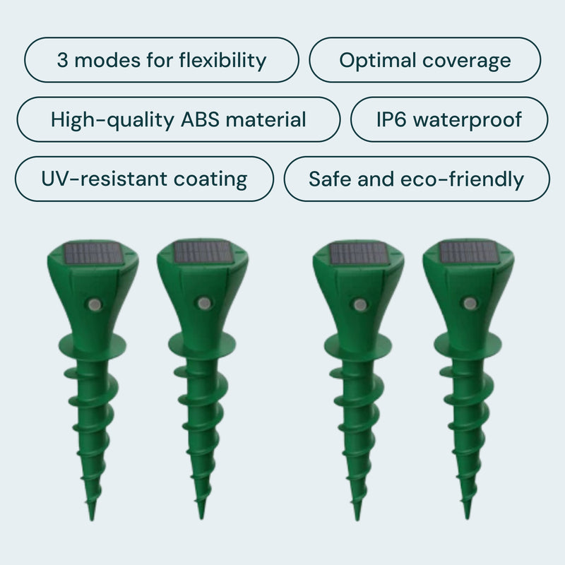 Easy-to-install solar snake repellent, ultrasonic for garden use