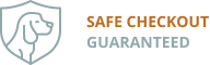 Safe Checkout Guaranteed Logo showing Dog in shield