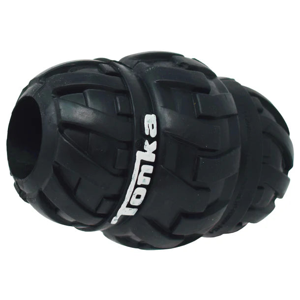Tonka Treat Dispensing Dog Toy, featuring a durable rubber construction & easy grip for engaging play hours.