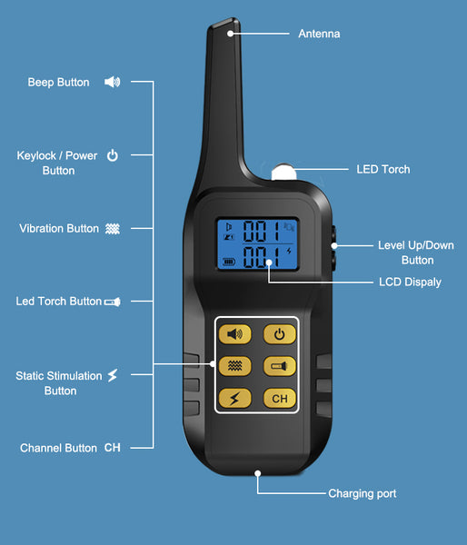 Extra Remote Barktec 2 in 1 Anti Bark and Remote Training Collar