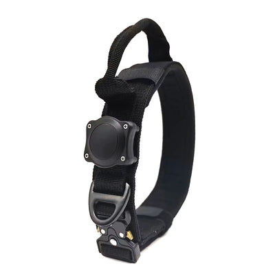Barktec nylon black smart dog collar with buckle 