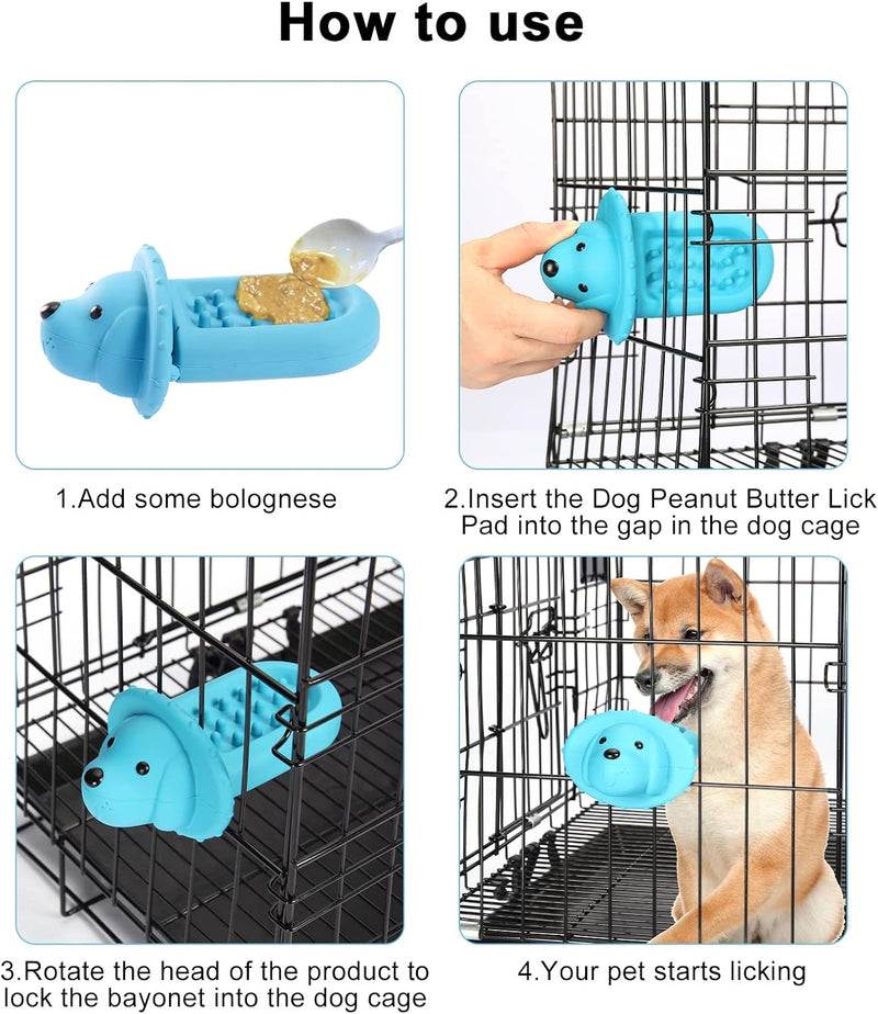 Dog owner applying Crate Training Aid inside crate - Encouraging dogs to enjoy their crate space.