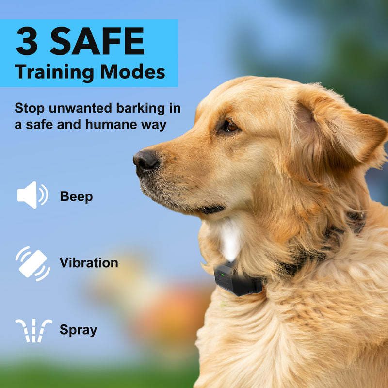 Barktec Rechargeable Sound & Citronella Spray Bark Collar with Refill