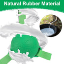 Close-up view of the textured surface on the Interactive Dog Soccer Ball - Designed for easy gripping and biting