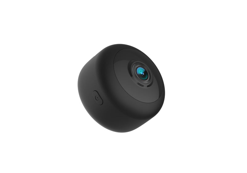 Compact design of the Mini Magnetic Wi-Fi Pet Camera in hand - Small size for convenient placement anywhere in the home