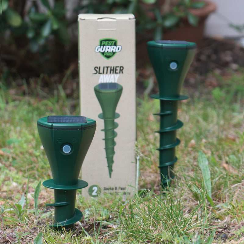 Snake repellent device installed in garden and outdoor spaces.