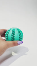 K9 Dental Bounce Treat Ball made from strong rubber material, built to withstand aggressive chewing and provide long-lasting fun.