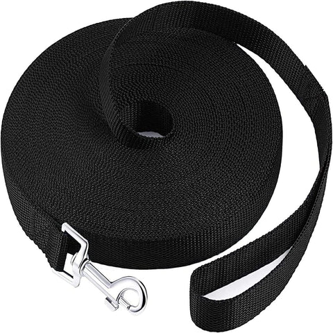 Pull-Free & Recall Dog Training Bundle featuring a durable nylon dog recall training leash with stainless steel carabiner, suitable for all weather and versatile outdoor activities in Australia