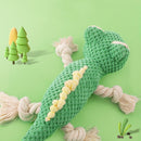 Plush dog toy lizard with squeaker, perfect for playtime