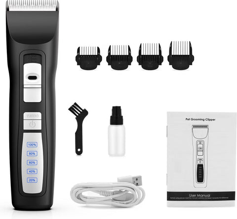 Pet Clippers 2-Speed Cordless Pet Hair Grooming Clipper Turbo