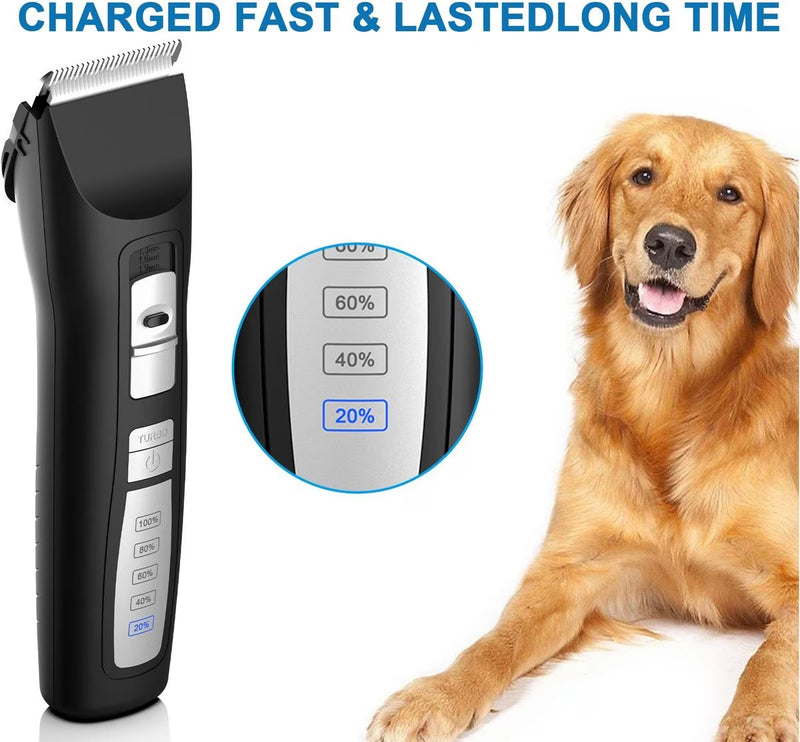 Pet Clippers 2-Speed Cordless Pet Hair Grooming Clipper Turbo