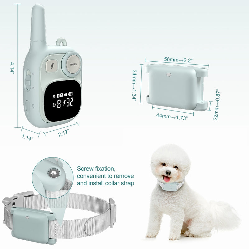 Houndware HW666 3-in-1 Mini Rechargeable Remote Dog Training Collar sizes