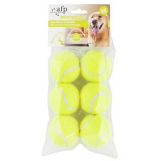 All For Paws Hyper Fetch Super Bounce Tennis Ball - 6 Pack in packaging 