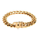 Gold Cuban Link Dog Chain