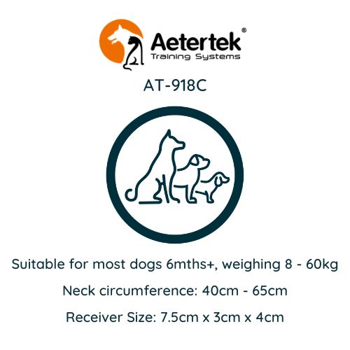 AETERTEK AT-918C Dog Remote Training Collar with Auto-Bark