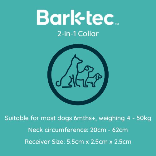 Barktec 2in1 AntiBark and Remote Training Collar eDog Australia