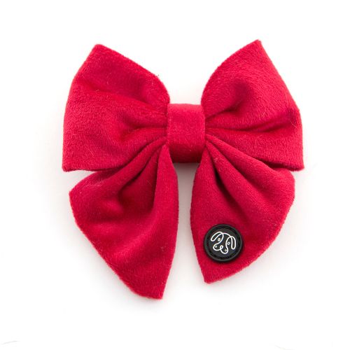 Deluxe Dog Bow Red Velvet